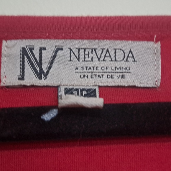 💯 Perfect for 🎄 christmas studded blinged red long sleeve woman's top Size S - Picture 5 of 5